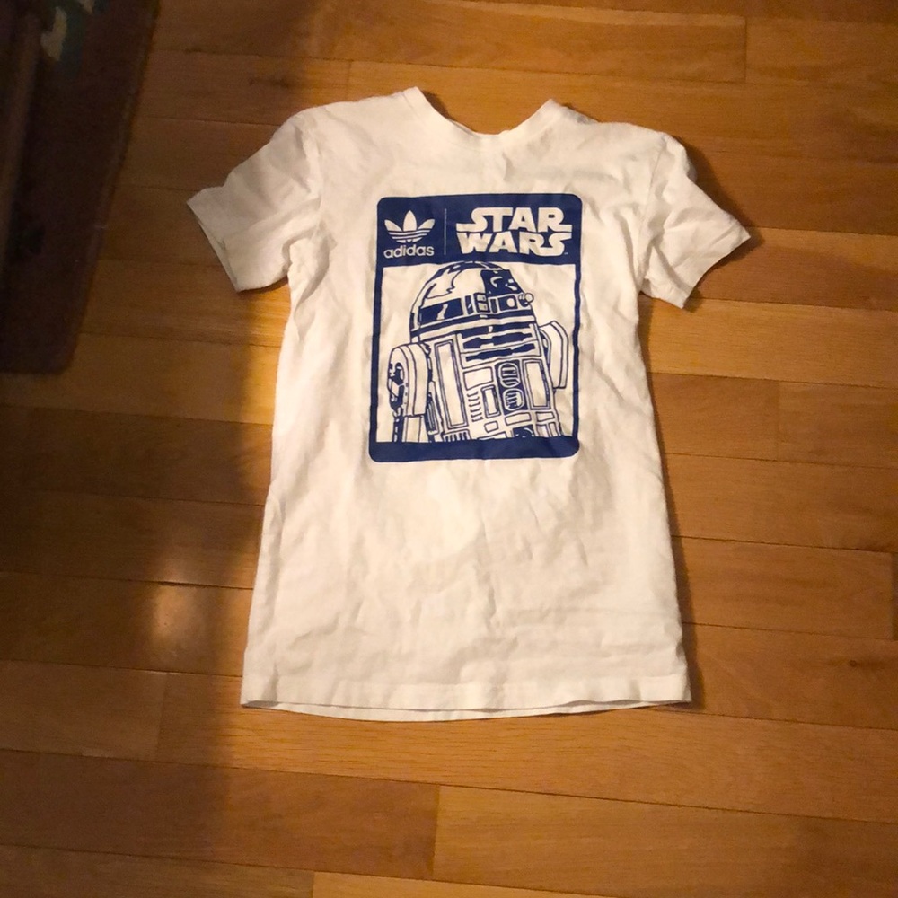 Star Wars xs womens adidas t shirt white and blue